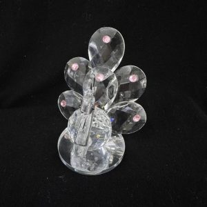 Crystal Peacock Ornament with Pink Accents