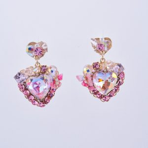 Sweetheart Iridescence · Heart - shaped Gemstone Earrings