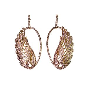 Rose Gold Wing Earrings