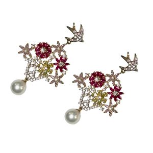 Flower Basket Flying Earrings