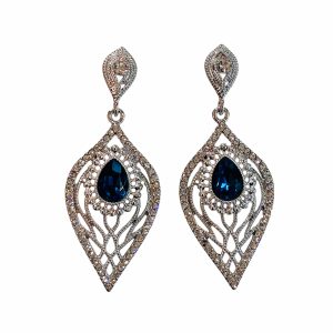 Sapphire Tear Drop Earrings