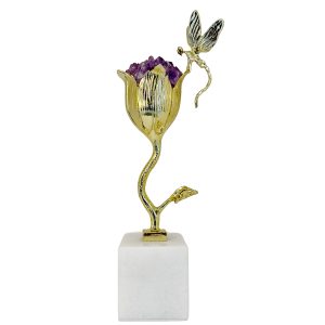 Lady statue made with Crystal & Metal