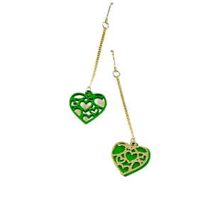Gold Green Heart