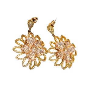 Orange bloming flowers stud