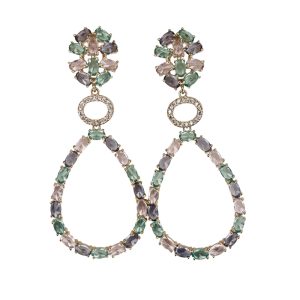 Green purple crystal style