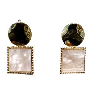 Gold & Square Pink