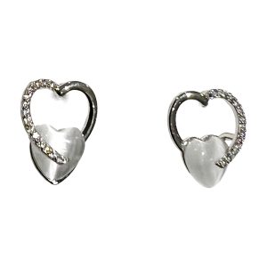Heart on Silver & Diamond