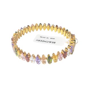 Adjusted gold filled rainbow bracelet