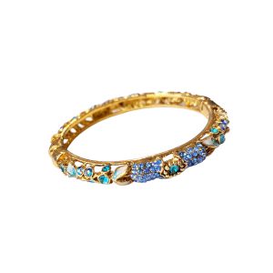 Blue shiny in blue diamond cloisonne bracelet