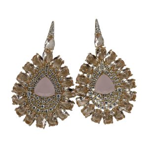 Pink crystal earring