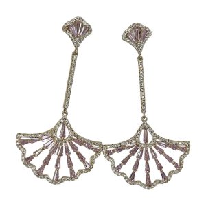 Pink shell earring