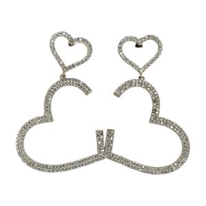 Golden hearts earring