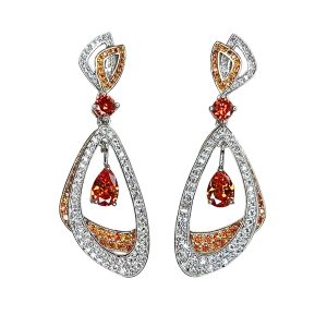 Silver Orange earing