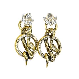 Golden snake earring