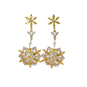 Marquise Flower Earrings