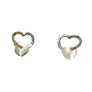 Stone Diamont Silver Heart