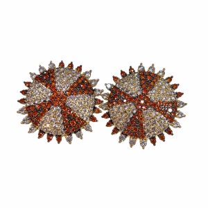 orange crystal rounded
