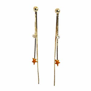 Orange Diamond Gold Chain