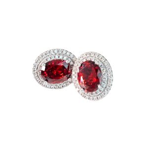 Exquiste crystal ruby stud