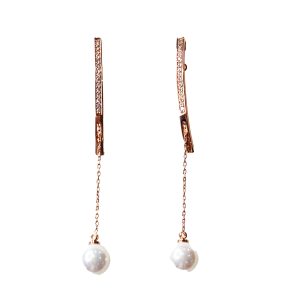 Pearls and diamond drop
