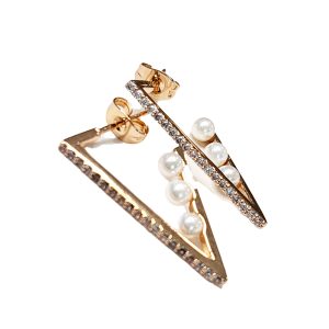 Diamond triangle Three pearls back