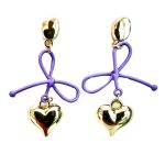 Golden Heart on Purple