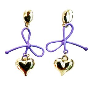 Golden Heart on Purple