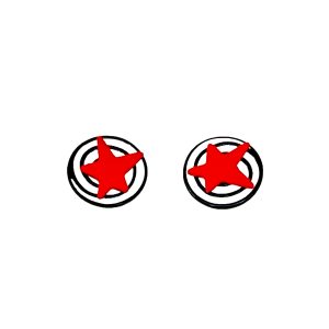 Red Motion Burst Earrings