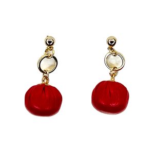 Gilded Scarlet Gourd Danglers