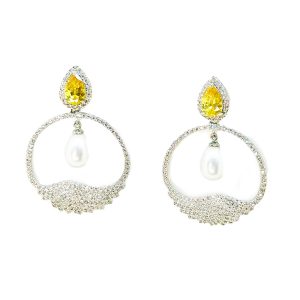 Lustrous Woven Pearl Drops