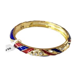 Blue and red opening hinged bangles