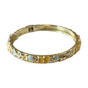 Yellow buterfly cloisonne bracelet