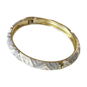 Gometric pattern bangle cloisonne bracelet